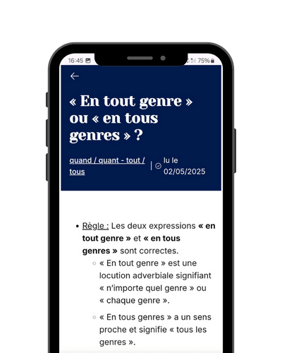 Des fiches thématiques claires